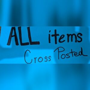 Bright Blue Handwritten Sign